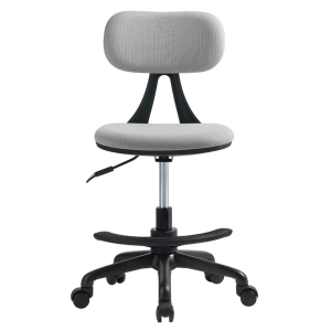 Linspire Hygge Office Chair with Foot Rest, Black and Grey