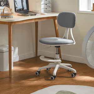 Linspire Hygge Office Chair with Foot Rest, Grey