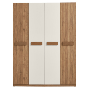 Linspire Evelyn Wardrobe, Walnut & White