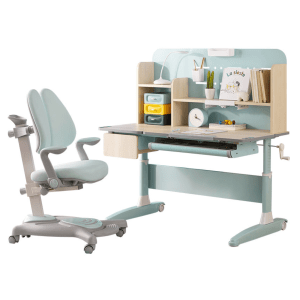 Linspire Bud Adjustable Kids Desk and Chair Set, Blue