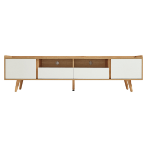 Linspire Karo Entertainment Unit, Natural & White