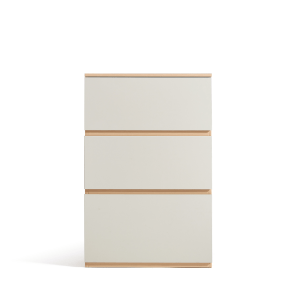 Linspire Rena Chest of 3 Drawers, Natural and Light Grey