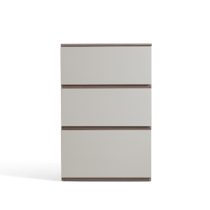 Linspire Rena Chest of 3 Drawers, Warm Wood and Grey