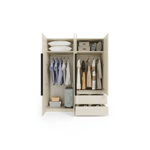 Linspire Stele 4-Door Wardrobe with Drawers and Shelf