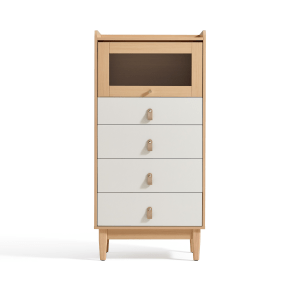 Linspire Aether Chest of 5 Drawers, Natural & White