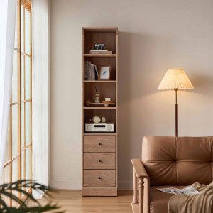 Linspire Ventus Bookcase with Storage Drawers, Beaver