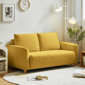 Linspire Aero 2-Seater Boucle Sofa, Yellow