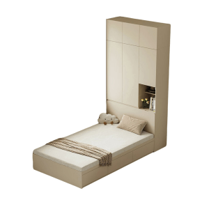 Linspire Lattice Small Double Bed Frame with Drawers and Storage Headboard, 120x243x242cm