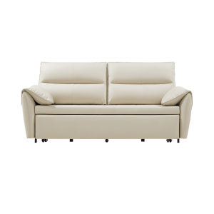 Linspire Quiver 3-Seater Leathaire Sofa Bed, Creamy White