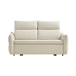 Linspire Opal 2-Seater Leathaire Sofa Bed, Creamy White