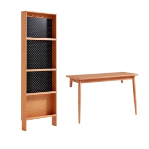 Linspire Radian Extendable Office Desk with Book Rack