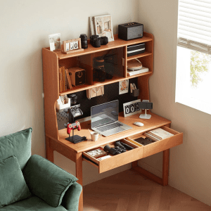 Linspire Radian Office Desk with Bookcase