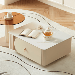 Linspire Spire Sintered Stone Top Coffee Table, Narrow