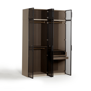 Linspire Unity Wardrobe with Top Cabinet and Sensor Light