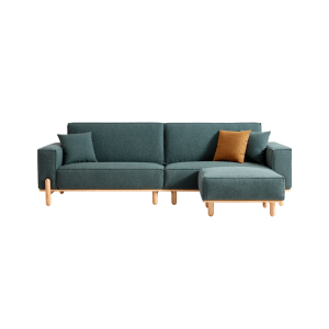 Linspire Verdant Solid Wood 4-Seater Sofa with Ottoman