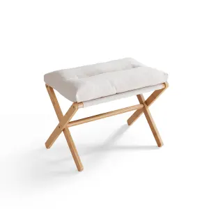 Linspire Dena Foldable Footstool, Ivory