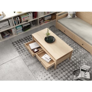 Loft Natsumi Coffee Table, 121x60CM, White stained oak veneer