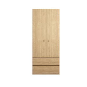 Loft Japandi 2-Door Wardrobe with 2 Drawers