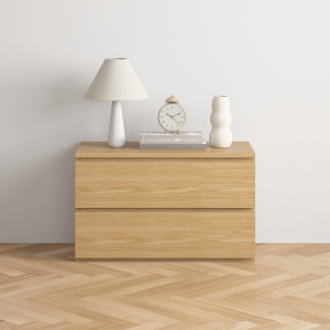 Loft Ensio Chest of 2 Drawers, 80x40x49.5cm, Light Wood