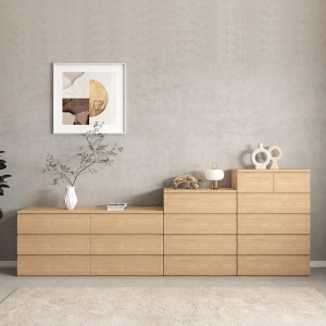 Loft Ensio Chest of 6 Drawers Tallboy, 80x48x123cm, Light Wood