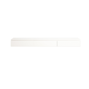 Loft Japandi Floating Entertainment Unit, 2.4m, White