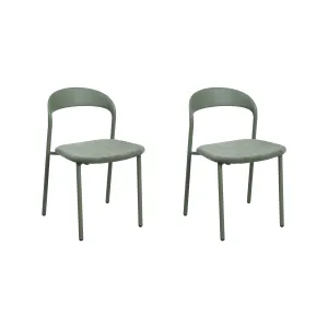 MODE Elara Dining Chairs, Green, Set of 2