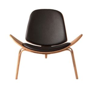 Hans Wegner Shell Chair CH07 Replica, Oak Black