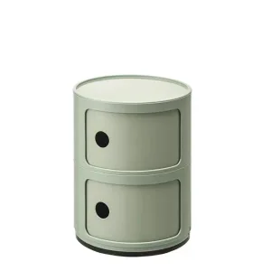 Anna Ferrieri Componibili 2 Tier Storage Unit Replica, 32x40CM, Matcha Green