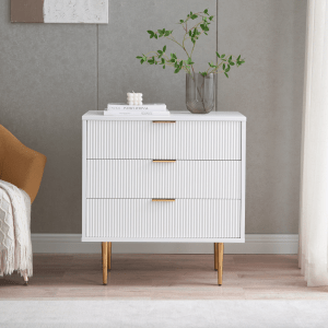 MODE Leia Chest of 3 drawers, White Haze, 71x39.8x75cm