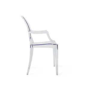 Philippe Starck Louis Ghost Chair with Arms Replica, Transparent