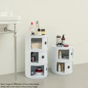 Anna Ferrieri Componibili 2 Tier Storage Unit Replica, 32x40CM, White