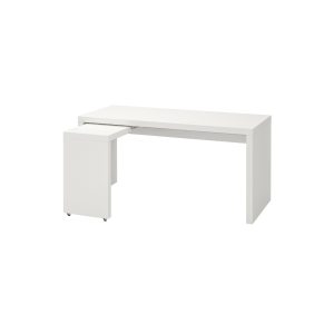 IKEA MALM Desk with pull-out panel 151x65cm White