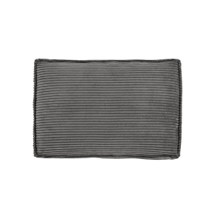 Kave Home Blok Corduroy Rectangle Cushion, Grey, 60x40cm