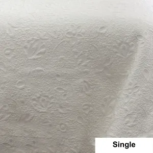 SAVONA Chantel Bedspread, White, Single