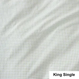 SQUIGGLES Jagger Fitted Sheet Set, Sage, King Single