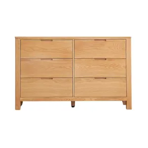 Solidwood Norway 3PCS Bedroom Set, 6-Drawer Lowboy