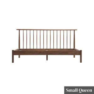 Solidwood Santa Rosa Small Queen Bed Frame, Walnut