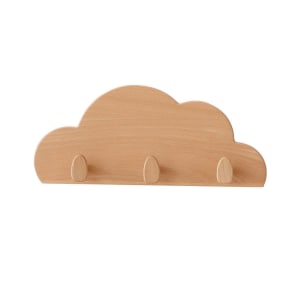 Solidwood Ayla Cloud Wall Hooks, 32x48CM, Beech