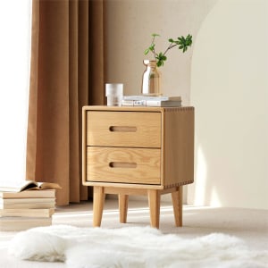 Solidwood Bailey Bedside Table, 36x32CM, Oak