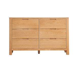 Solidwood Norway Chest of 6 drawers, 120x40CM, Oak