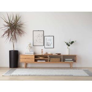 Solidwood Bailey TV Stand, 180x32x42CM, Oak