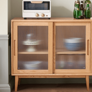 Solidwood Bailey Sideboard, 80x40x81CM, Oak