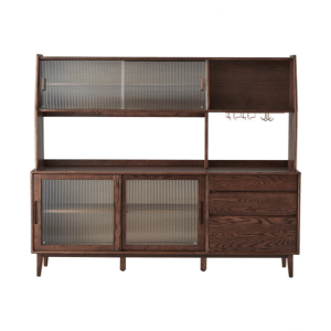 Solidwood Bailey Sideboard, 180x40x169CM, Black Walnut