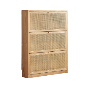 Solidwood Calamo Rattan Shoe Cabinet 88cm