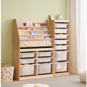 Solidwood Mio Kids Bookshelf + Toy Storage Combination, Set of 3