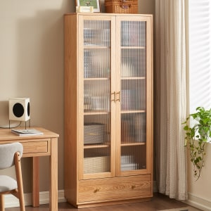 Solidwood Santa Rosa Bookcase with Doors, 185cm