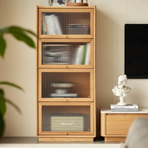 Solidwood Vitalis 4-Tier Storage Cabinet, 60x32x136cm