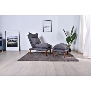 Urbana Reclining Lounge Chair and Ottoman, Grey