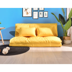 Urbana Japanese Futon Lounge Sofa Bed, Yellow, 150cm