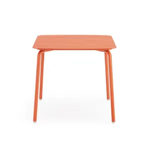 Wellmax Verano Outdoor Aluminium Square Dining Table Set with 4 Chairs, Terracotta